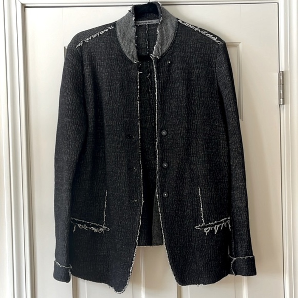 🇮🇹 Transit Par-Such Italian Blazer with Raw Seam Details